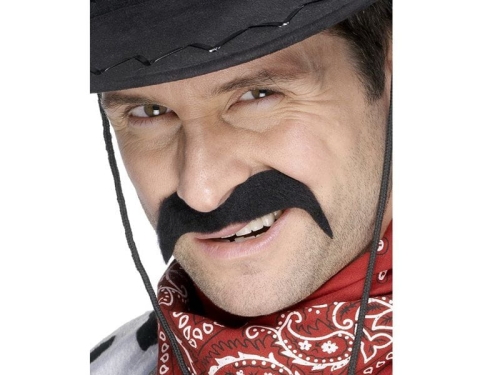 WĄSY KOWBOJA CZARNE