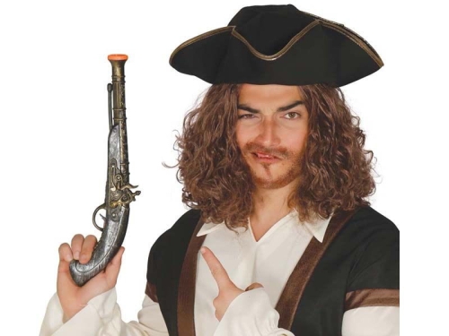 REWOLWER PIRACKI SREBRNY 42cm