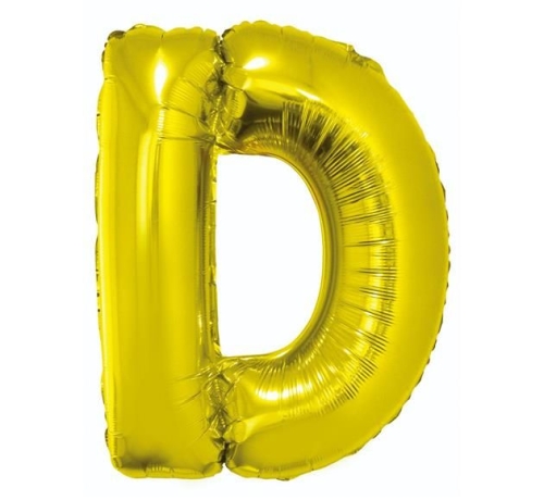 BALON LITERA D ZŁOTY 34'' 86cm