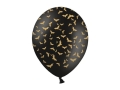 BALON CZARNY NIETOPERZE ZŁOTE 30cm 1szt