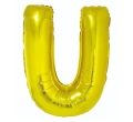 BALON LITERA U ZŁOTY 34'' 86cm