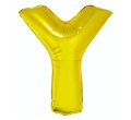 BALON LITERA Y ZŁOTY 34'' 86cm