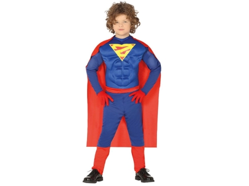 STRÓJ KOMBINEZON SUPERMAN MIĘŚNIE 142-148
