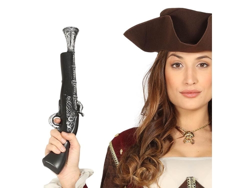 PISTOLET GARŁACZ SREBRNY 42cm