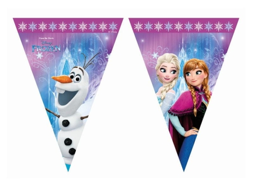 GIRLANDA TRÓJKĄTY FROZEN FIOLET-BŁĘKIT 2,3m