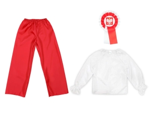 ZESTAW NARODOWY BIAŁO-CZERWONY 134-140 3el