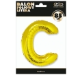 BALON LITERA C ZŁOTY 34'' 86cm