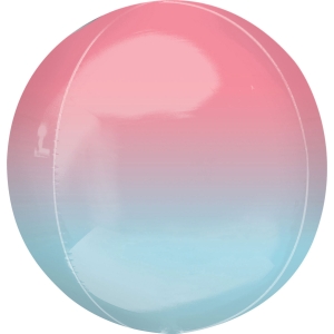 BALON ANAGRAM KULA OMBRE BŁĘKITNO-RÓŻOWY 16'' 40cm