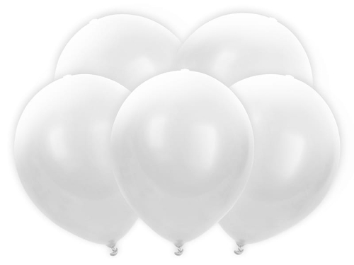 BALONY LED BIAŁE 30cm 5szt