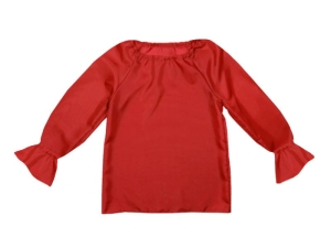 KOSZULA Z MANKIETAMI POLIESTER CZERWONA 98-110