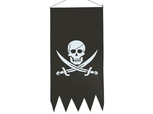 FLAGA PIRACKA CZARNA 85x45cm