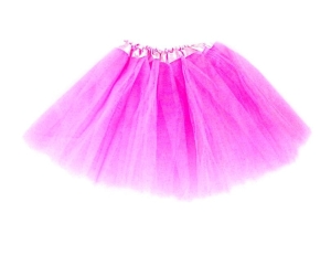 SPÓDNICZKA TIULOWA TRÓJWARSTWOWA NEONOWY RÓŻ 28cm