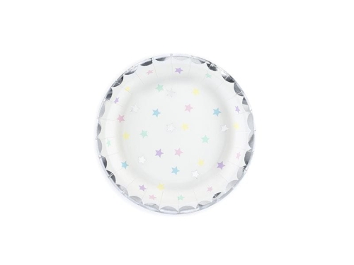 TALERZYKI GWIAZDKI BIAŁE 18cm 6szt