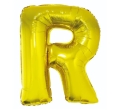 BALON LITERA R ZŁOTY 34'' 86cm