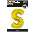 BALON LITERA S ZŁOTY 34'' 86cm